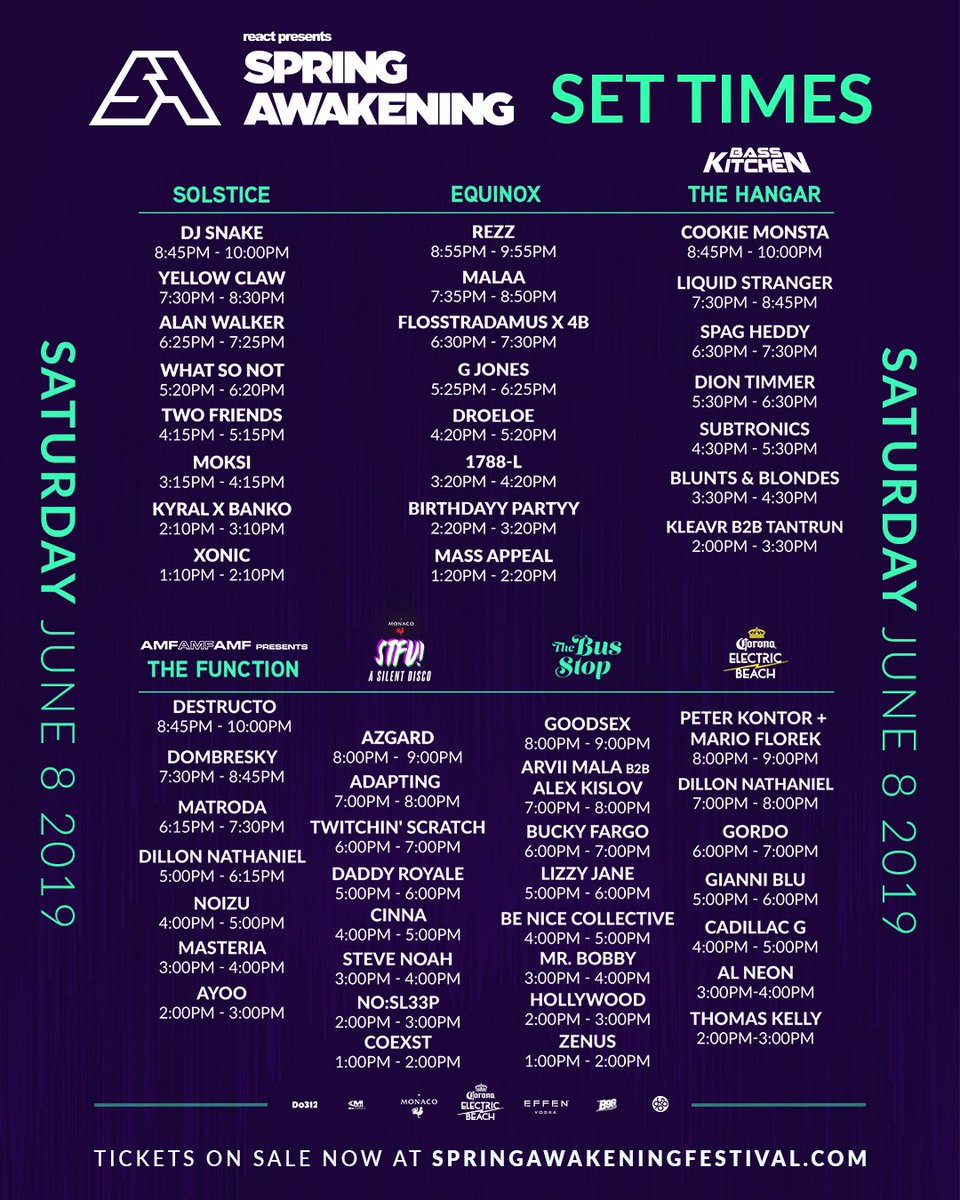 Spring Awakening 2019 | Lineup | Tickets | Dates