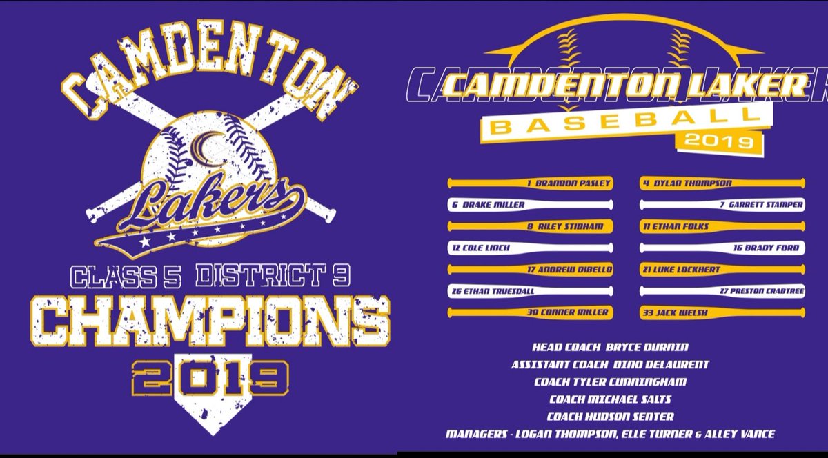 toshstamper's tweet photo. Laker Baseball fans District Champions tshirts are for sale $12 each. Comment below ASAP with your order or let Tosh Stamper know!
Pictured is the front and back of the shirt.
@CLaker_Baseball https://t.co/l1sMOvd233