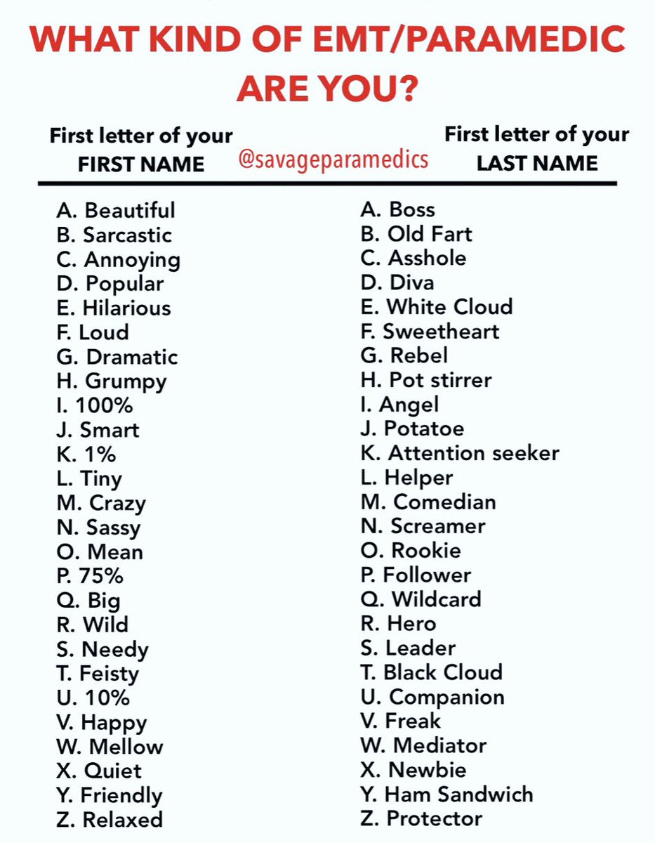 Savage Paramedics What Kind Of Emt Paramedic Are You