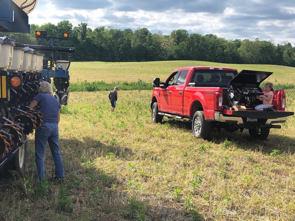 ArnholtBrian's tweet photo. All of my helpers out tonight"fixing" the planter... Maybe I'll use it someday for #plant19 https://t.co/FaERd8MmwO
