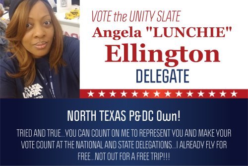 kdhill3201's tweet photo. Vote Unity Slate!!!
THE TEAM THAT WORKS FOR YOU.....
#APWUDALLASLOCAL732
#APWU
#DALLAS
#LOCAL732
#DALLASLOCAL732
DEADLINE MAY 18,2019 @ 10:00 AM https://t.co/DrjufJw5PJ