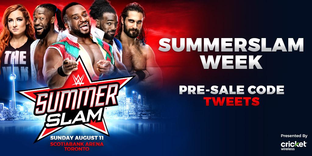 WWE on Twitter "SummerSlam Week events presale starts TOMORROW