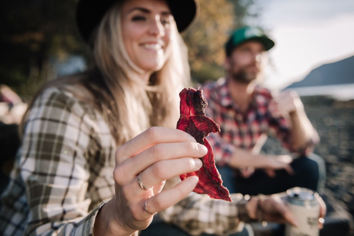 MeatmeCA's tweet photo. Got any hiking trips coming up? Be sure to take some of our 100% Grass-fed Beef Jerky with you ($10/pack)! Beef jerky is almost bullet proof, extremely lightweight, and offers a very good balance of fat, protein, and carbohydrates. https://t.co/ULbZY6s0Dy #ethicallyraised #meatme https://t.co/c18QRbSmH3