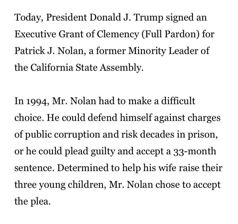 newsguyusa's tweet image. Two full pardons granted by @POTUS just announced by @WhiteHouse via @PressSec office.