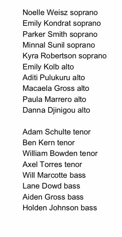 CloreseP's tweet photo. Congratulations to the newest members of chamber choir😊@clarkchoir @vineschoir @ChoirPlano @pshschamber https://t.co/ycpnZYyX9r