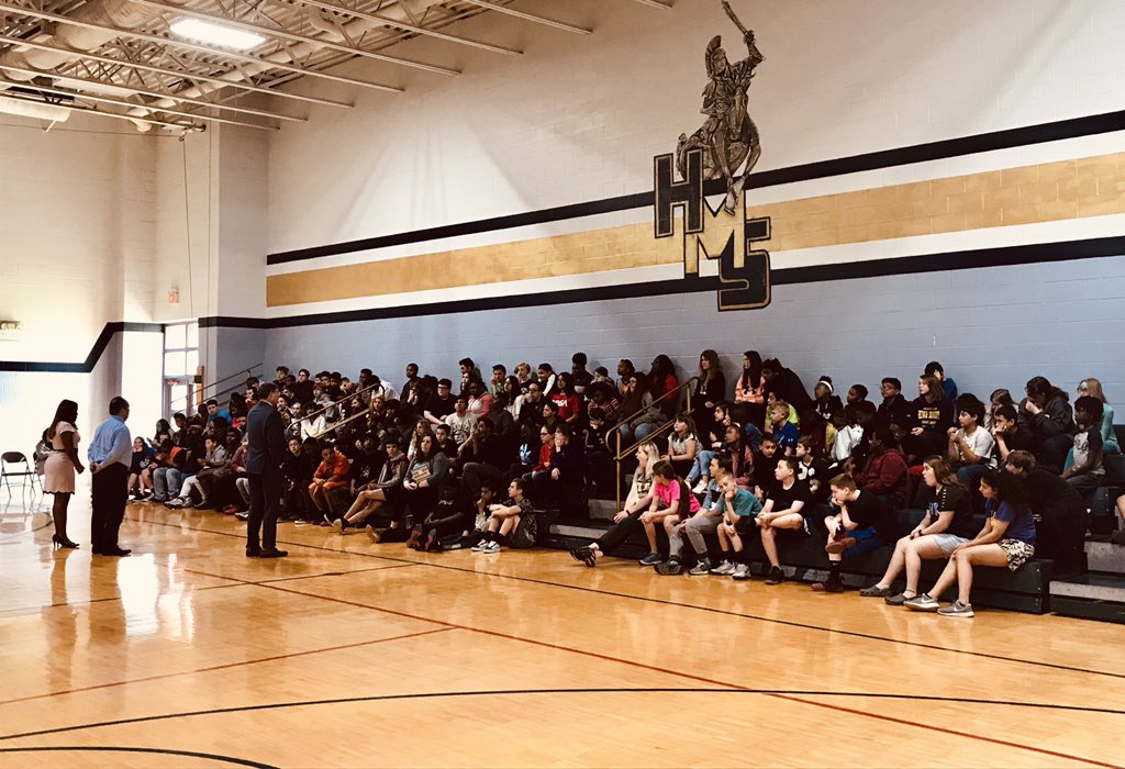 geowilkerson's tweet photo. Thank you to Circuit Judge Heinz Rudolph, Associate Judge Tameeka Purchase, and Associate Judge Jeff Watson for presenting The Worries of the World Wide Web to our Jr. High students. #HMS116 @ILJudgesAssoc https://t.co/508U2MBfbN