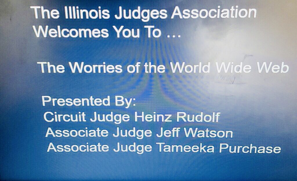 geowilkerson's tweet photo. Thank you to Circuit Judge Heinz Rudolph, Associate Judge Tameeka Purchase, and Associate Judge Jeff Watson for presenting The Worries of the World Wide Web to our Jr. High students. #HMS116 @ILJudgesAssoc https://t.co/508U2MBfbN
