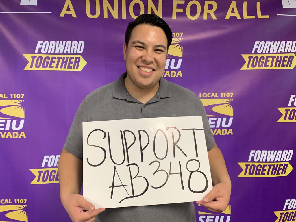 SEIU1107's tweet photo. I support #AB348 because I want to ensure hospital workers are treated with the same kindness and compassion they use to treat patients.
Thomas San Nicolas, SEIU E-Board, SNHD https://t.co/KTCmH0k42H