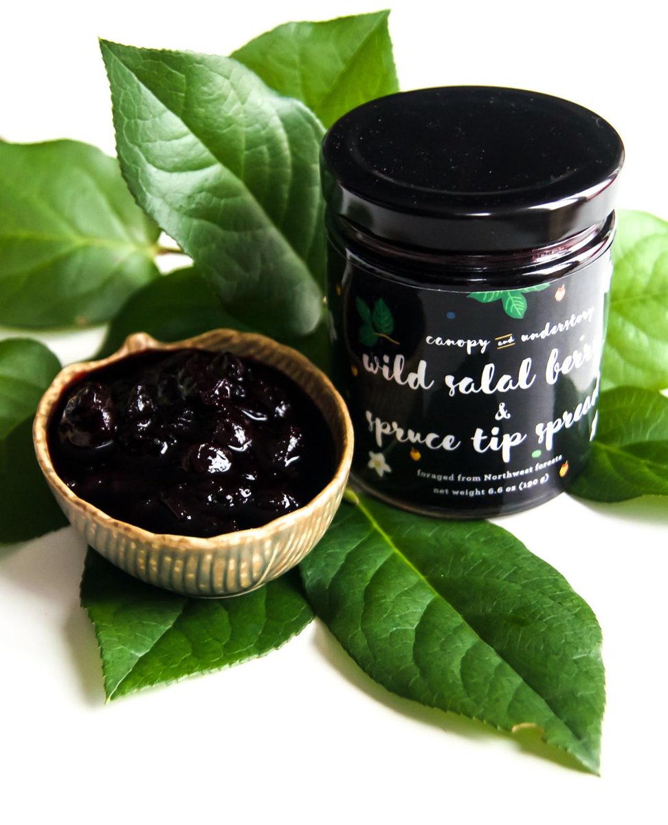canopyandunder1's tweet image. Our Wild #SalalBerry and #SpruceTip Spread. Rich salal berries foraged at the height of summer from deep in the understory are combined with the bright, citrusy new spring growth of #sprucetrees. We think this blend is the perfect addition to a cheese or charcuterie plate.