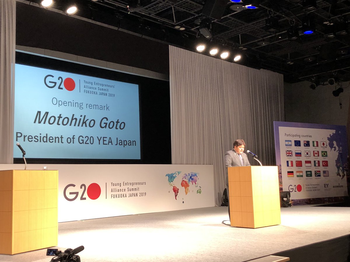 YESforEurope's tweet image. Motohiko Goto from #JCIJapan welcomes @G20_YEA  delegates in #Fukuoka #Japan #G20YEA