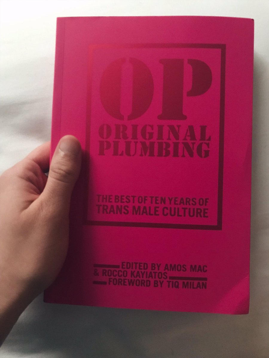 In celebration of ten years in print 🗞 dedicated to trans masculinity, <a href="/OPMAG/">ORIGINAL PLUMBING</a> has compiled this collection to recab the past decade of language, history, and experiences. 

Thanks for the feels and time capsule 🔮, @roccokay and <a href="/theamosmac/">Amos Mac</a>! 

feministpress.org/books-n-z/orig…