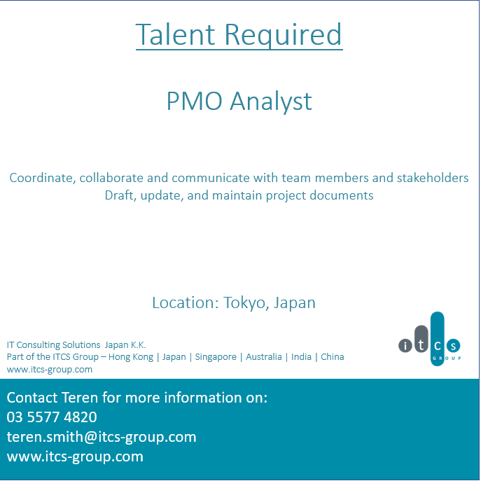 ITCS_Teren's tweet image. Hello everyone. Still looking for strong Japan based talent for this one. Great PMO role for someone in the early -mid stages of their career. teren.smith@itcs-group.com
itcs-group.com/location.php?I…
#pmo #tech #itil #prince2 #pmp #projectmanagement #pmi #project #support #itcs