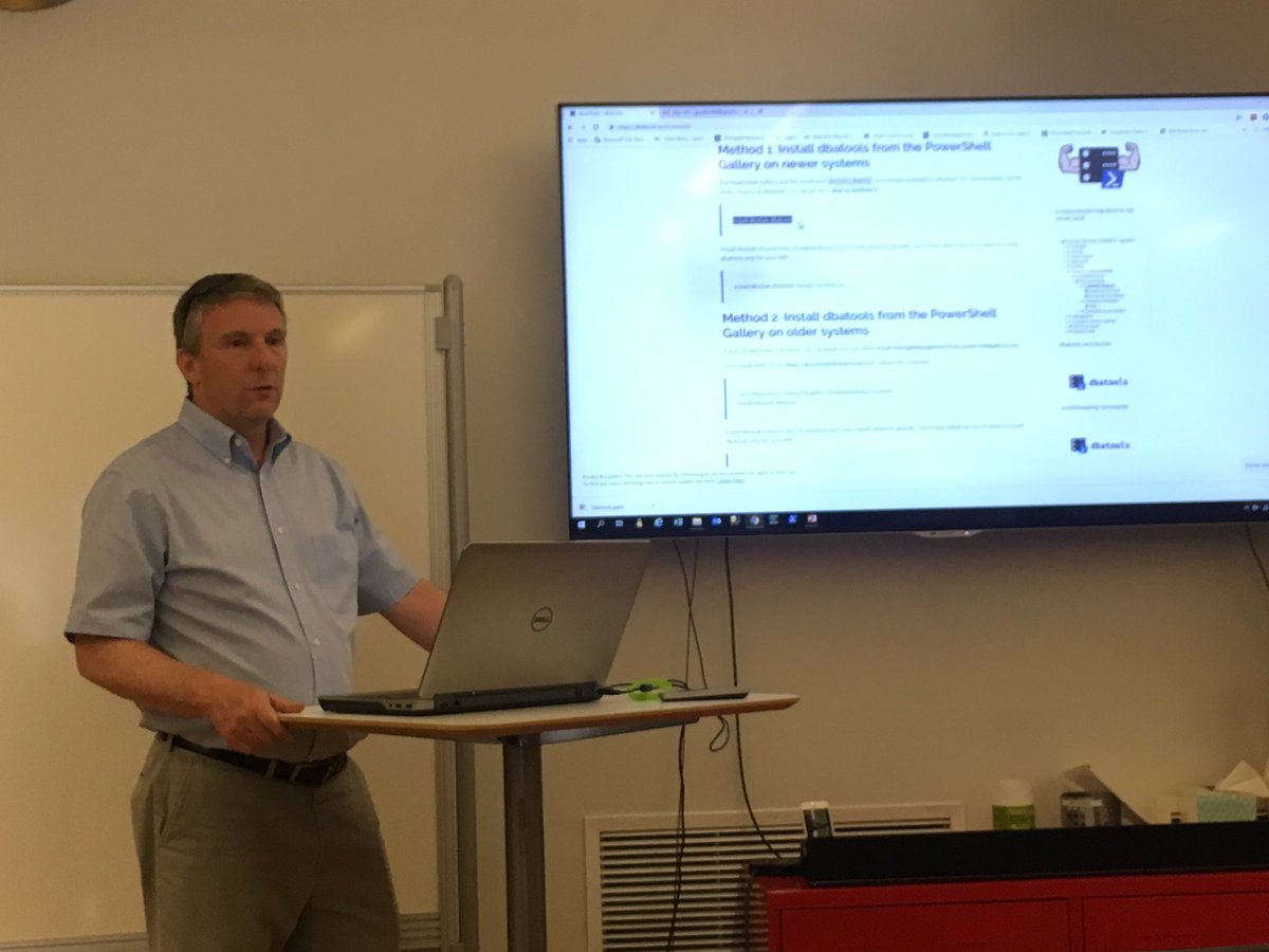 SpringsSQL's tweet image. Andre @MtnDBA kicked off our May meeting with a great overview of DBATools.  #springssql