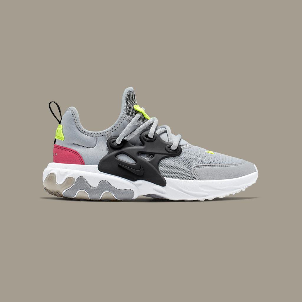 nike react presto wolf grey