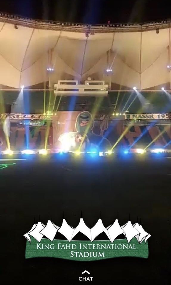 Teamalnassr's tweet photo. 📸 صورة من ارضية درة الملاعب توضح جانب من عمل @AlnassrFans لمباراة #النصر_الباطن https://t.co/Jb0CnvjDqT