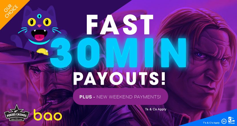 pokies_casinos's tweet photo. #Kiwis will enjoy playing #Pokies at #BaoCasino who are offering 30 Minute Payouts of your Winnings and they Process Payments on WEEKENDS too!
#NewZealand Dollars accepted.
Check them out here: https://t.co/iMQLcnpQOA https://t.co/EXwbXa1glB