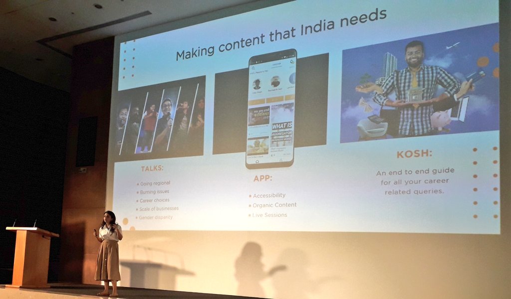tinucherian's tweet photo. Supriya Paul @supriyapaul93 , co-founder of @JoshTalksLive, giving her insights about how they used the power of influence to make in-roads into the middle India.
#CommunicationConclave #INCC2019 #socialimpact #marketing #media #content https://t.co/zykLzQCftu