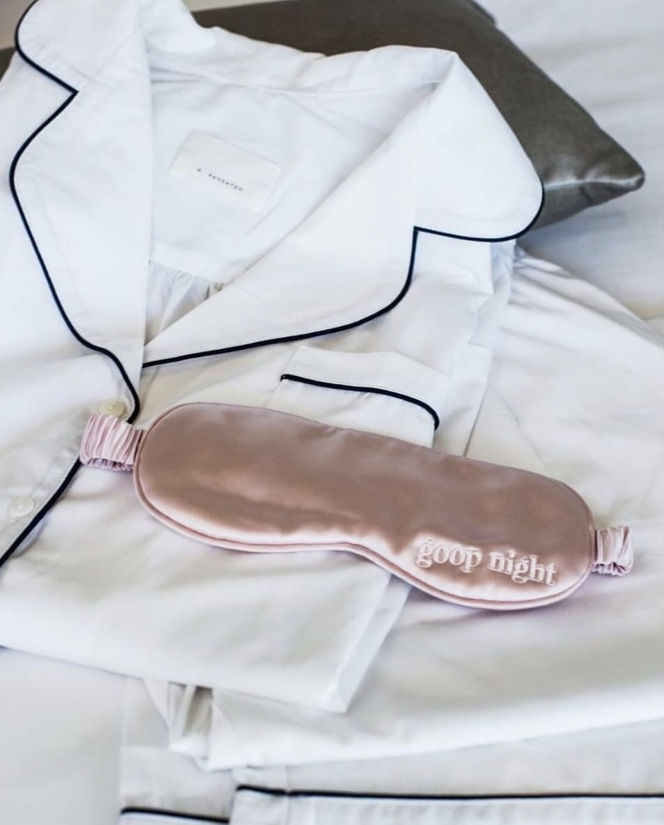 slippillowcase's tweet photo. A goop night indeed! How cute are these custom sleep masks we created for the recent @goop wellness weekend. πββοΈππΏ #GoopNight https://t.co/Exled8KvEH