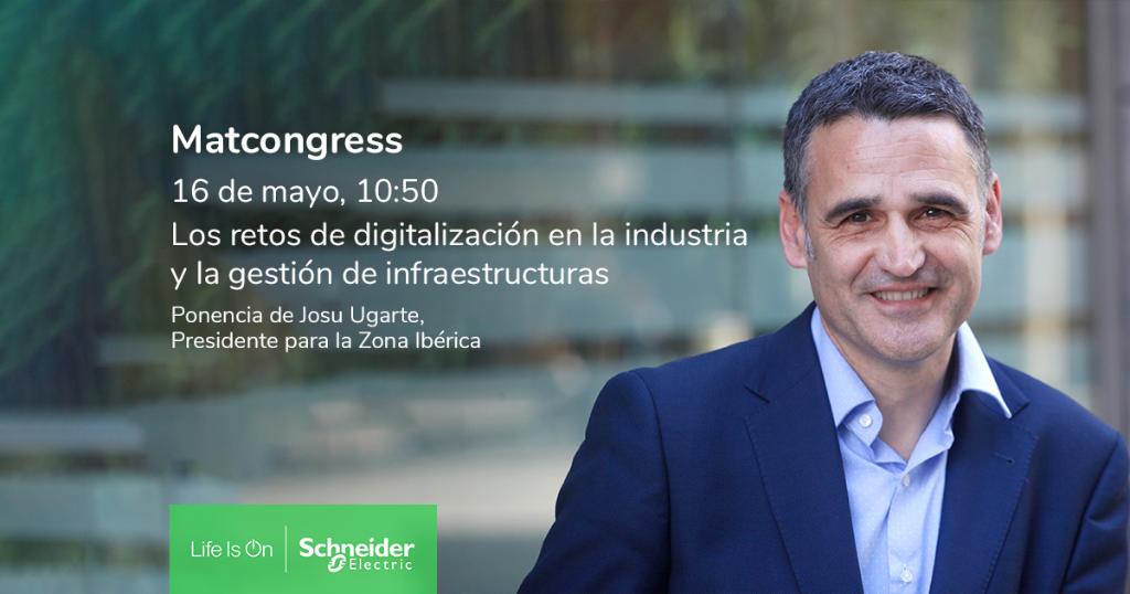 SchneiderES's tweet photo. Hoy @jugartea hablará en #matcongress sobre cómo liderar la #TransformaciónDigital y los retos de la #digitalización en la industria y la gestión de infraestructuras. Conoce más del evento: https://t.co/TC3s0935Oh https://t.co/1MXgEvmhIJ