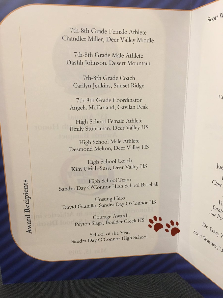 Congratulations to Peyton Slaga for winning the DVUSD Pursuing Victory with Honor Courage Award!  We are so proud of you!  <a href="/DVUSD/">Deer Valley Unified School District</a> <a href="/DrFinchDVUSD/">Curt Finch, PhD</a> #JagPride