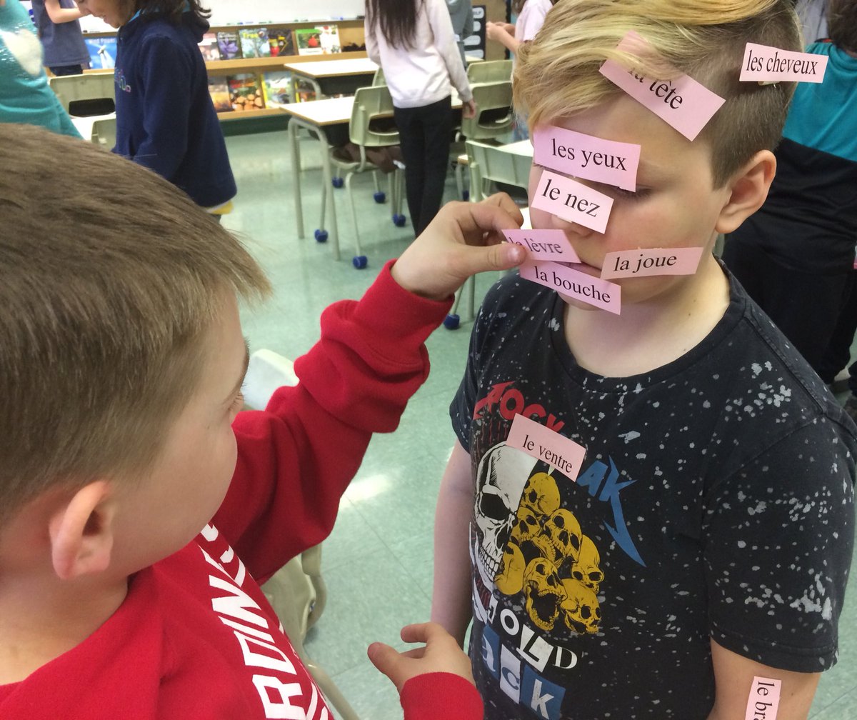V_Brewis's tweet photo. Gr4 students became live mannequins as they learned French vocabulary related to the body. Students’ confidence and understandings grew quickly through lots of laughter! @mckenzie_lake #WeAreCBE #JoyfulFrench https://t.co/5jvZ9biYdG