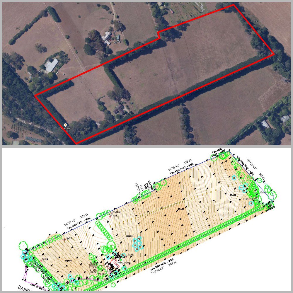 Nobelius Land Surveyors Nobeliuss Twitter - image shows a feature and level rural survey completed on barkers road main ridge surveylife alifewithoutlimits landsurveying development realestate