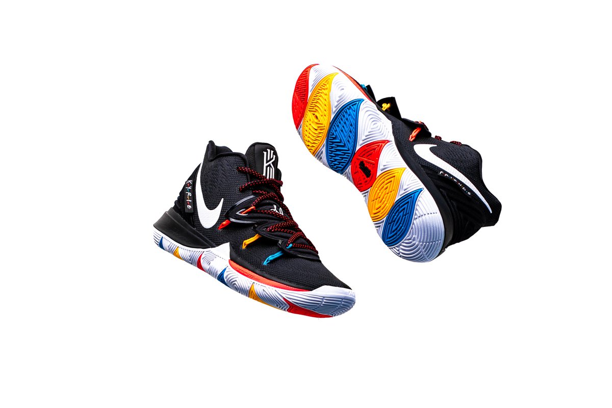 kyrie 5 black white bright crimson