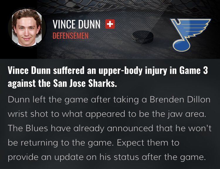 BluesMemeQueen's tweet image. Get well @vince_dunn #STLBLUES @StLouisBlues #puckface