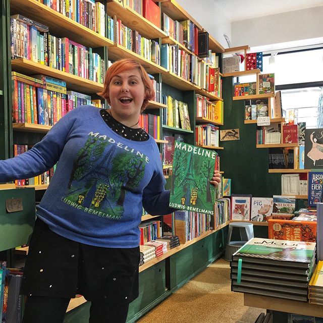 briarlawry's tweet photo. Nek level coordination – match your jumper to your fav picture books. #booksellerlife #whattheshopgirlwore #littleunity #unitybooks #madeline https://t.co/aXVQjovraF https://t.co/psXHARHGzE