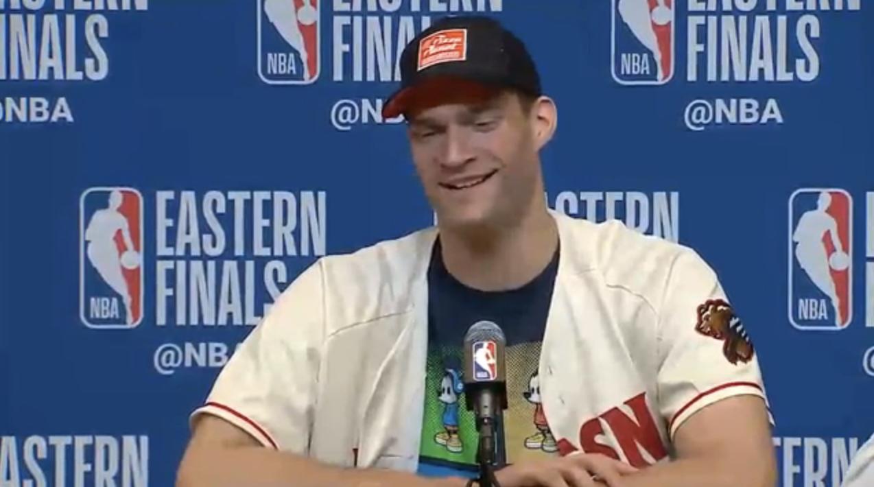 Nba On Espn On Twitter Brook Lopez S Conference Finals Podium Game Outfit