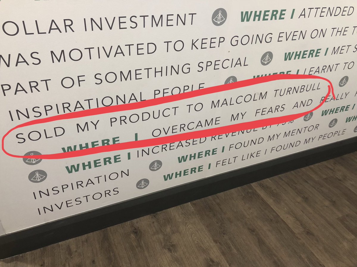 Makes me wistful and a little bit sad every time I walk past this memory wall at <a href="/Fishburners/">Fishburners 🐟🔥</a>. I miss having a PM who thinks the future should be more than just the past, looped.