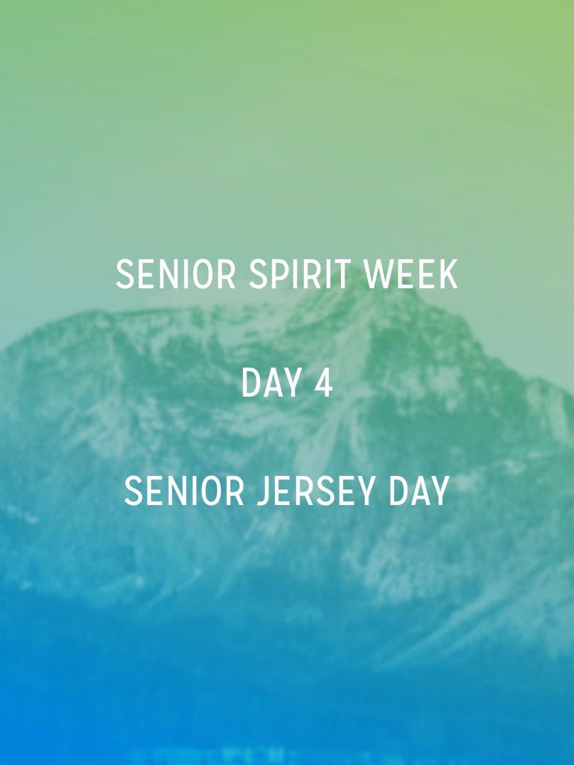 SENIORS: TOMORROW!!! ONLY TWO DAYS LEFT. ⚡️⚡️
