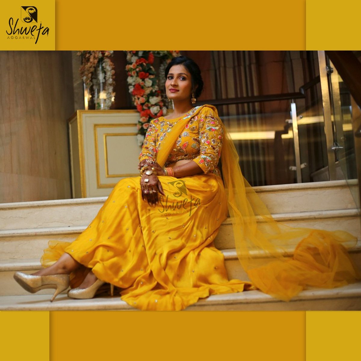sathedesigner's tweet photo. Ready for spring wedding 😍
We cant take our eyes off on our beautiful client. ✨She is looking absolutely stunning in this gorgeous outfit designed by designer Shweta Aggarwal! 
Call: +91-9899690543
#ShwetaAggarwal #clientdiaries #indianoutfit #simplicity #indianweddingbuzz https://t.co/SMuPhbtaca