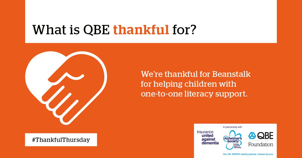 Thousands of children leave primary school unable to read to the required level. Our #grant has helped train reading helpers to support one-to-one reading help tailed to each child.  #ThankfulThursday <a href="/beanstalkreads/">Coram Beanstalk</a>
