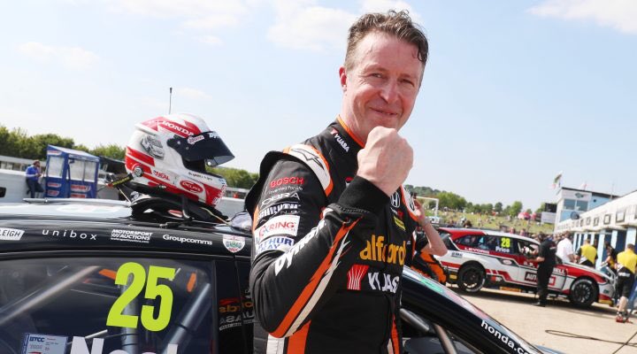 After winning race 1 at Thruxton last year <a href="/MattNealRacing/">Matt Neal</a> now becomes our third cover photo for the season. Could he repeat a race 1 Thruxton win 3 times in a row? <a href="/ASuttonRacing/">Ashley Sutton</a> will be our next cover photo when we approach Croft. #25 #117 #Honda #Subaru #BTCC
