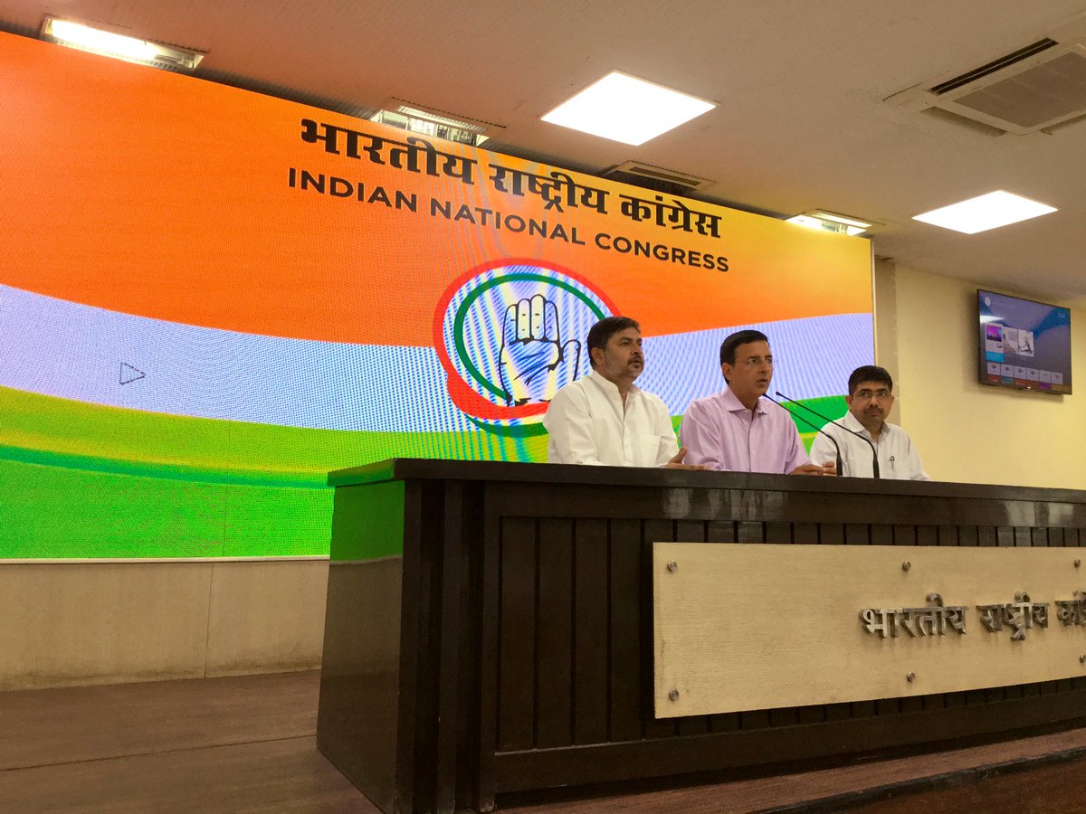 rssurjewala's tweet photo. Election Commission’s order is a parting gift to PM Modi &amp; BJP, in order to ensure that the two pre announced election rallies of Shri Modi today are not hit by the EC’s order

Does the EC now take orders from the BJP headquarters rather than from the mandate of the Constitution? https://t.co/g7mPsl3JUt