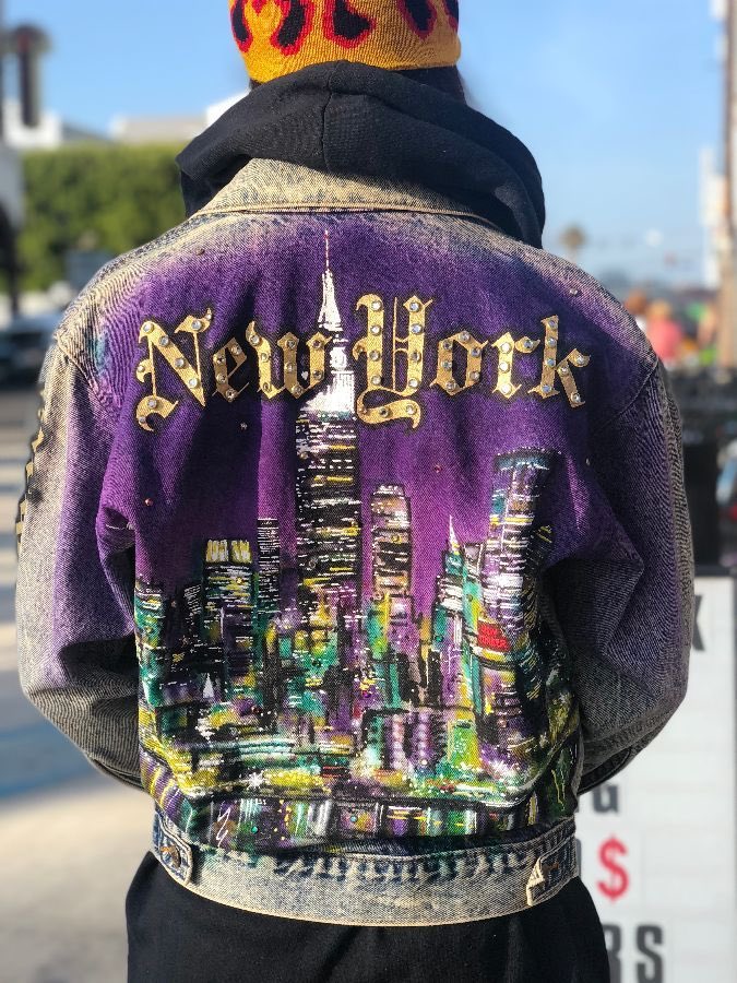 new york painted trucker jacket supreme