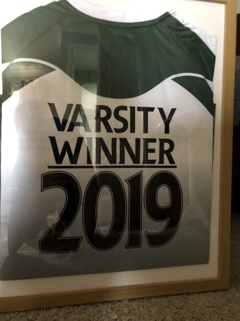 gecharlesworth's tweet photo. Thanks to @SwanseaUniHC for the framed shirt to mark the end of a successful season #doublepromotion  #varsitywinners #allezallezallez https://t.co/MYndI67ziH