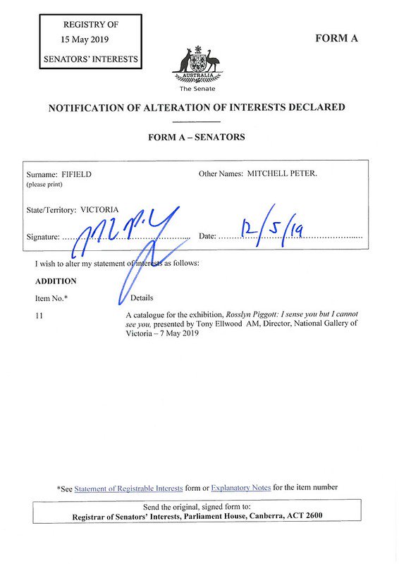 New page detected on the register of Senator the Hon Mitch Fifield. Help make these disclosures searchable here: burntheregister.com/project/fifiel…