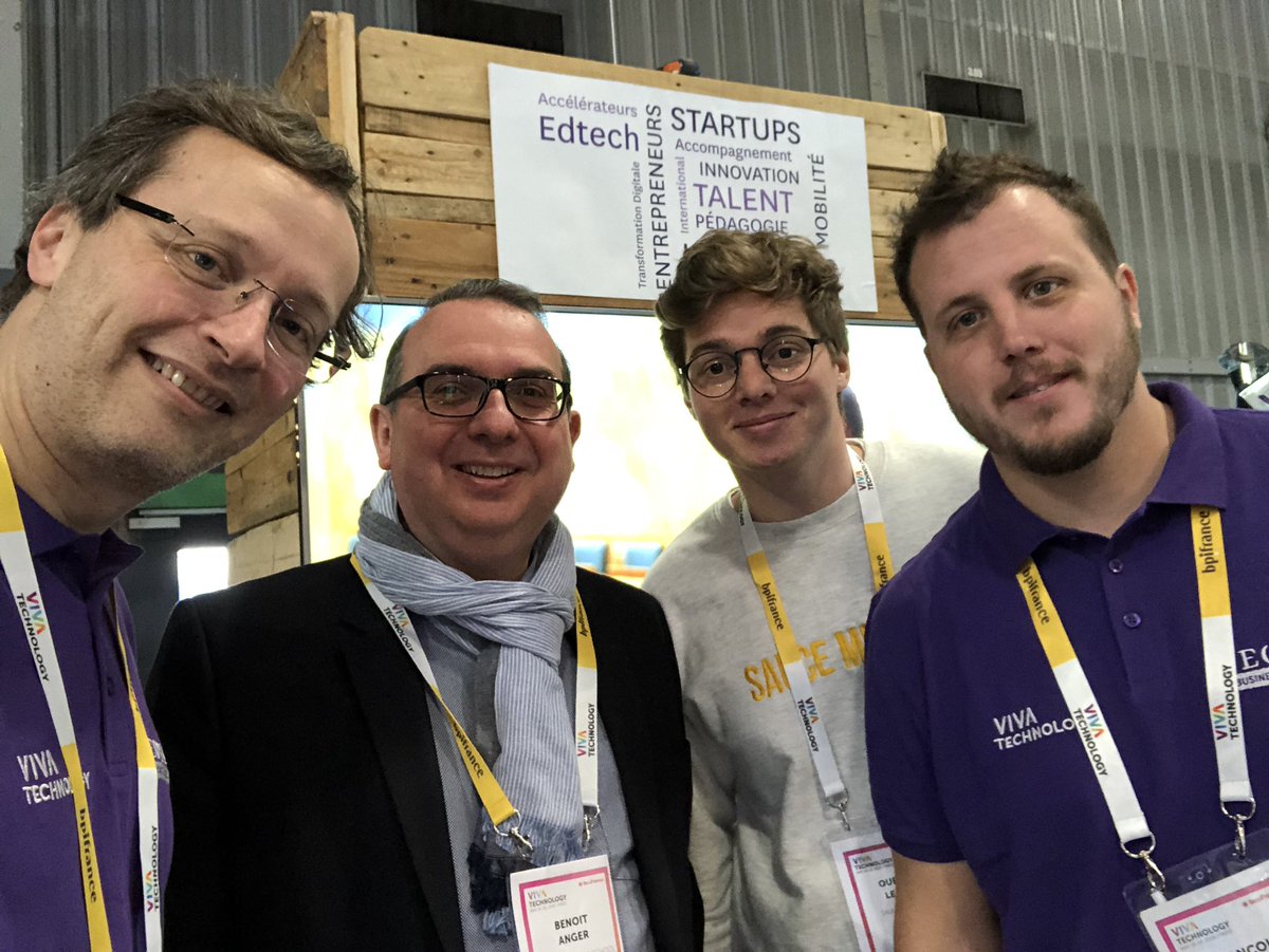 In <a href="/VivaTech/">Viva Technology</a> sur le stand M41 de <a href="/NEOMAbs/">NEOMA Business School</a> avec <a href="/Benoit_Anger/">Benoit Anger</a> <a href="/legallquentin/">Quentin Le Gall</a> et <a href="/fjay_neoma/">François Jolly</a> ! #innovation #edu #highered at #VivaTech