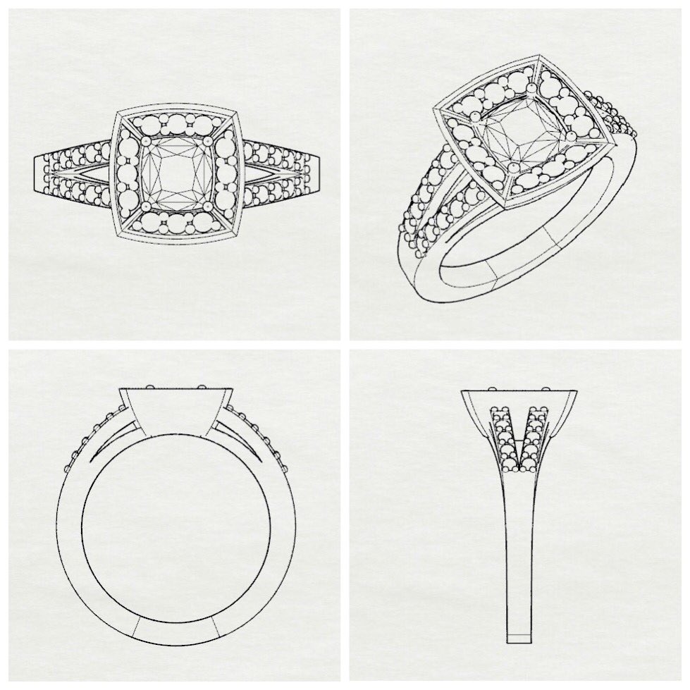 kodawarijeweler's tweet image. CAD design for my client. Pt900 UV Mint Garnet Ring.
#RhinoGold #b9c #PhrozenShuffle #jewelry