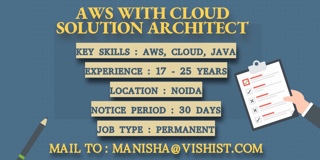 Talent_zing's tweet image. AWS With Cloud solution Architect
View this job here : bit.ly/2HnBIvq
#aws #CloudSolutionArchitect #Noida