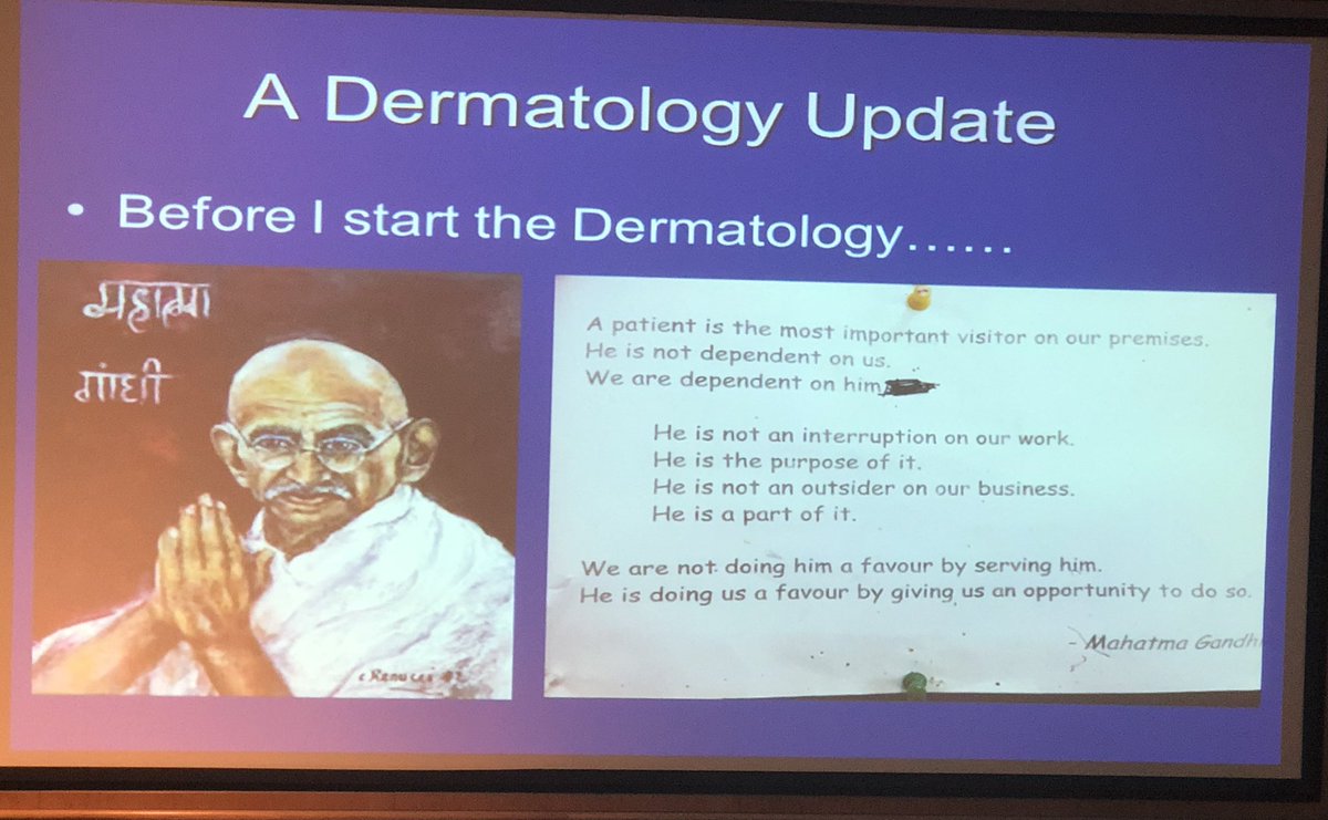 DrRaunakSingh's tweet photo. Inspiring Gandhiji quote by Prof Graham-Brown reminding us who’s the most important person in a clinical consultation #patientcentredcare #vocationnotajob #GIMteaching #lifelonglearning https://t.co/PlPXMgTmvT