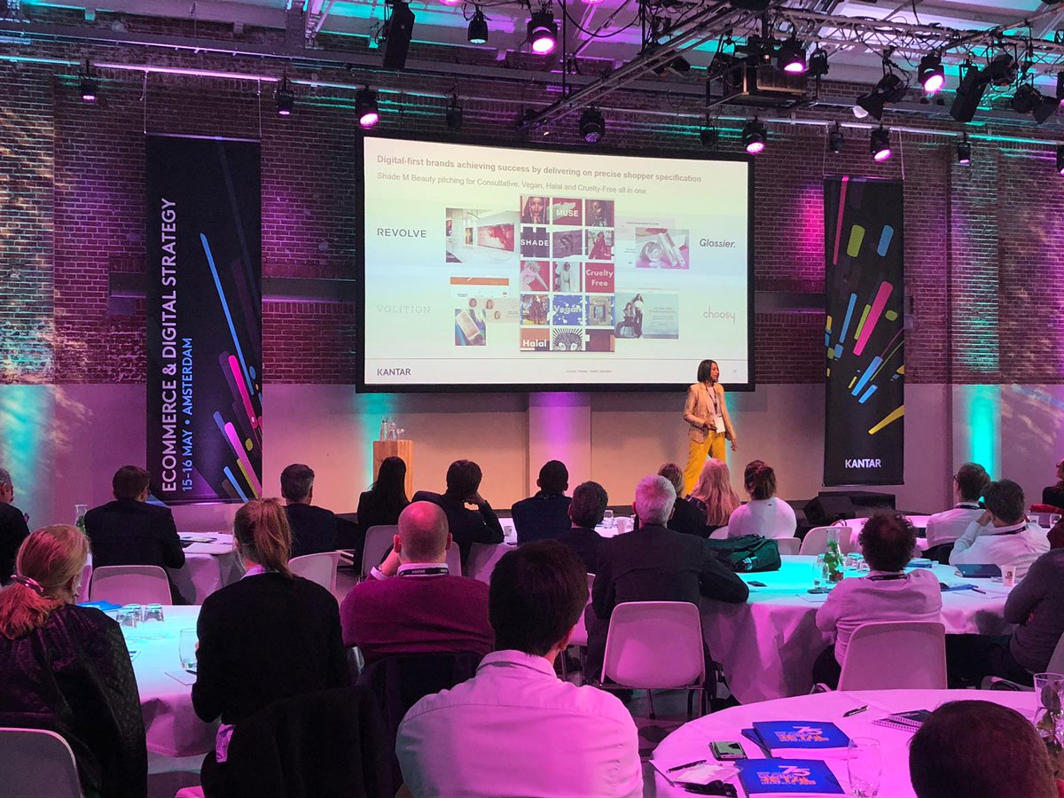 Giving the crowd at @KantarConsult's eCommerce and Digital Strategy conference a crash course in digital-first fashion disruptors.

#growth #ecommerce