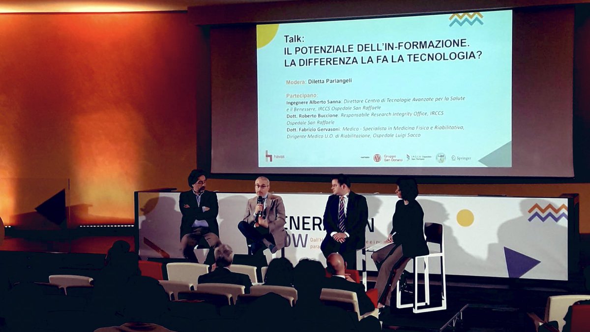 MyUniSR's tweet photo. #GenerationNow2019 informazione e tecnologia per i medici #millennials parla @dottfabrigerva  @MyUniSR @havaslifeitaly @sanraffaelemi @shcitaly https://t.co/YytvfF9Mc4