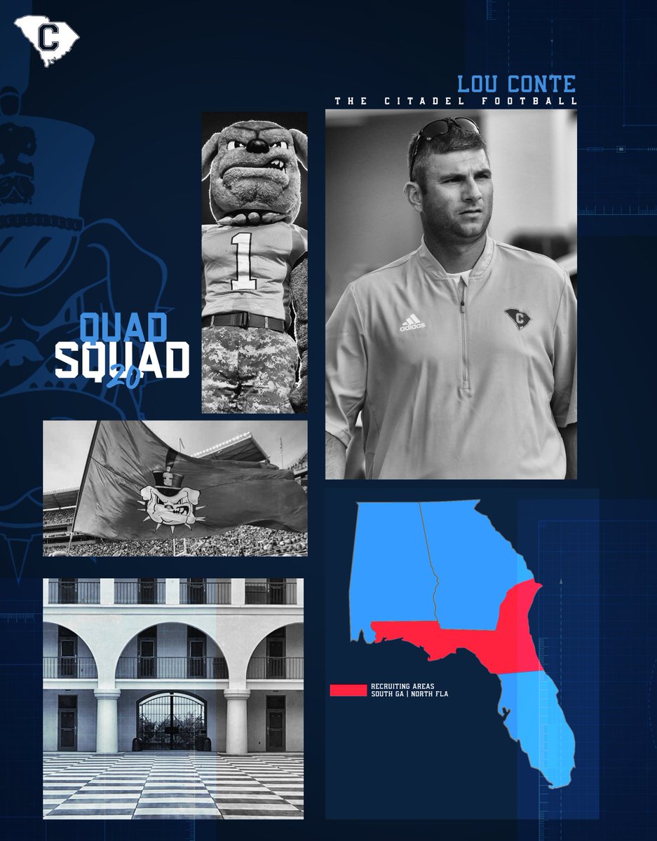 CitadelFootball's tweet image. #QuadSquad20

Look out for @LouConte1 this Fall in your hometown! 👀🏈

Come join the proud tradition. 

#FireThoseCannons | #TheCitadel