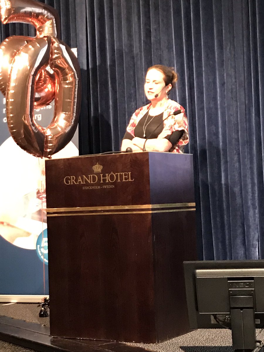 Annual meeting and celebration of Swedish Medtech, 50 years of service. Maja Fjaestad, working for Social Minister Lena Hallengren, talks about technique and power and patients increasing power in society #swedishmedtech50