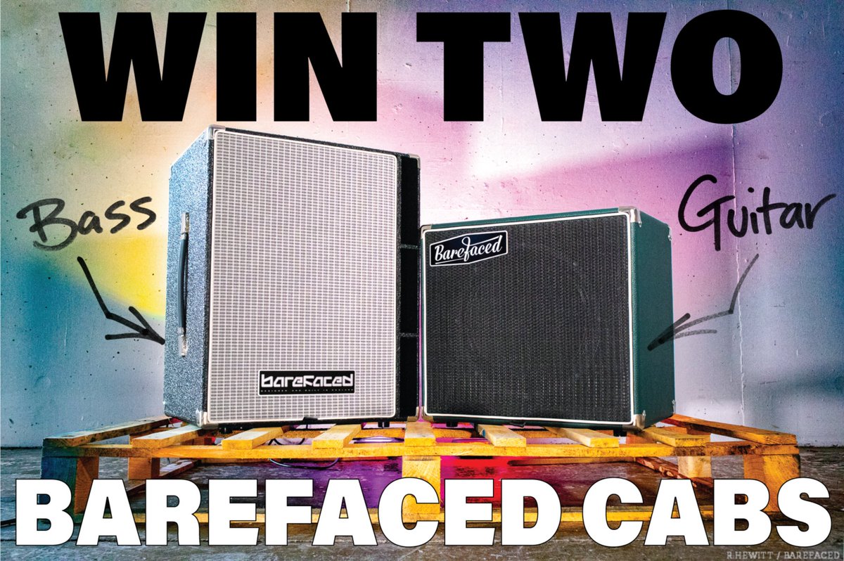 Win TWO Barefaced cabs, one for you, one for a friend!

To enter, like this post and comment which one you want. Tag your friend and share!

Full T&amp;C's: barefacedaudio.com…/play-music-have-friends-win-a-…