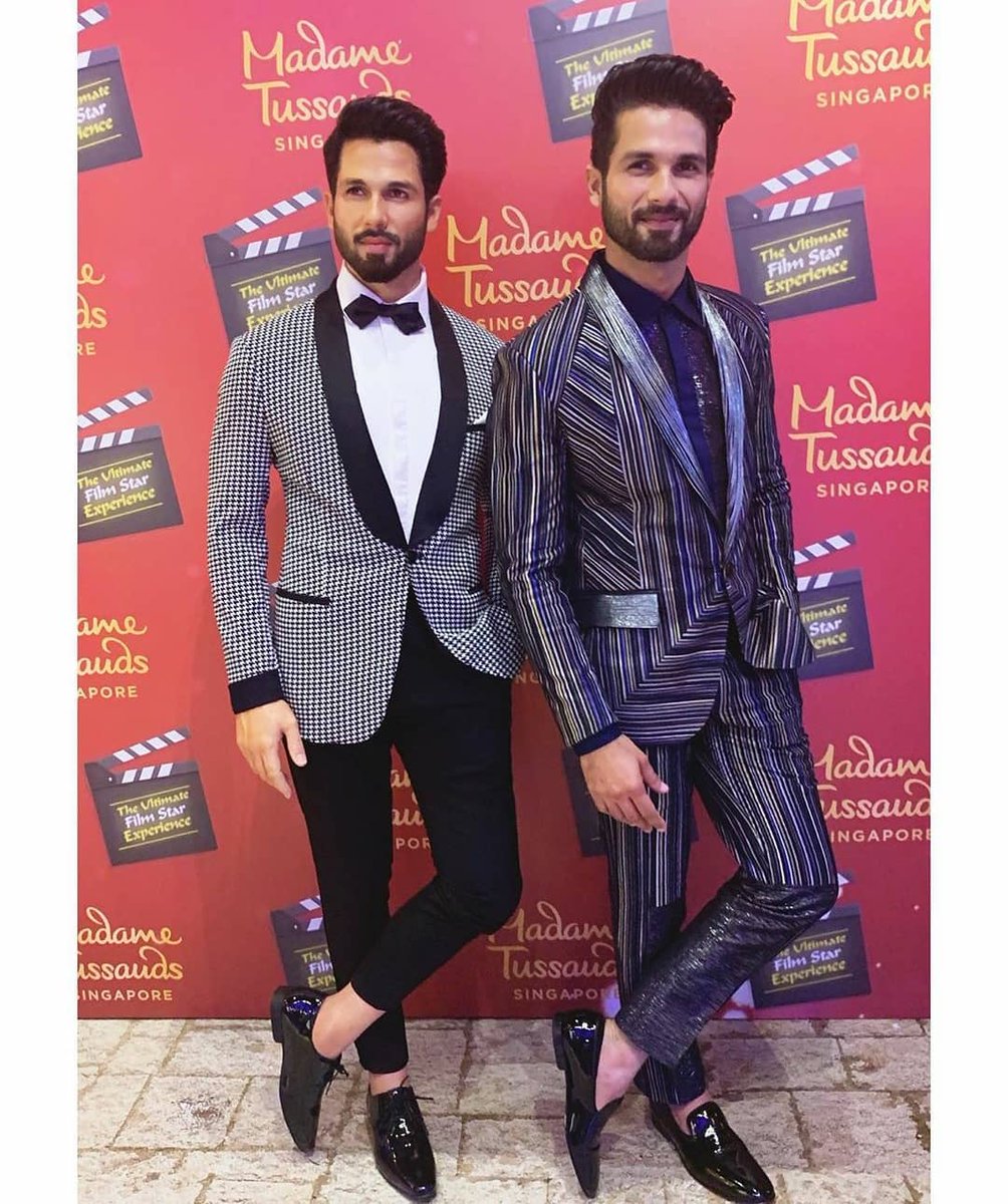 #ShahidKapoor unvield his wax statue at the #MadameTussaudsSingapore