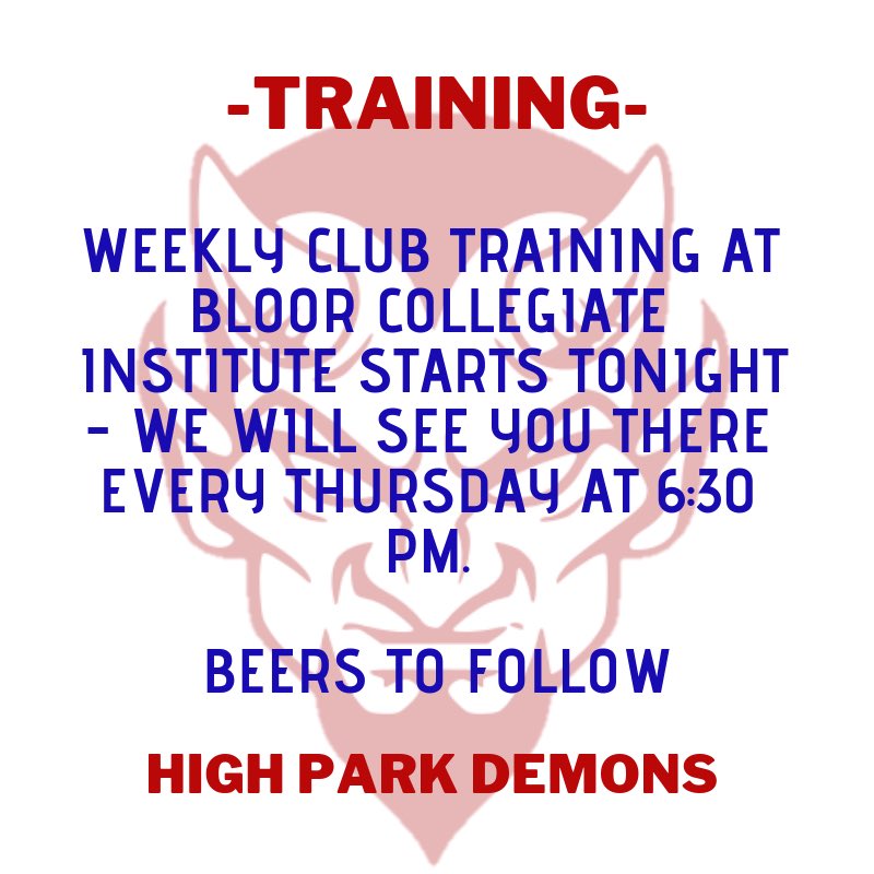CHECK IT OUT MATES - outdoor training is a gooooo! Come out tonight and meet us at Bloor Collegiate Institute! 

Also, ensure you bring a new recruit 🕺🏻

PS. Bring your good ankles 💁🏼🕳